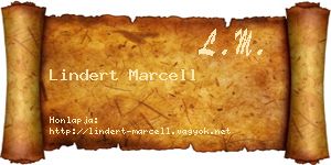Lindert Marcell névjegykártya